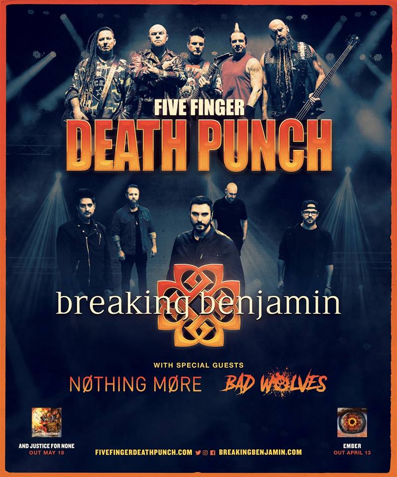 five finger death punch tour set times