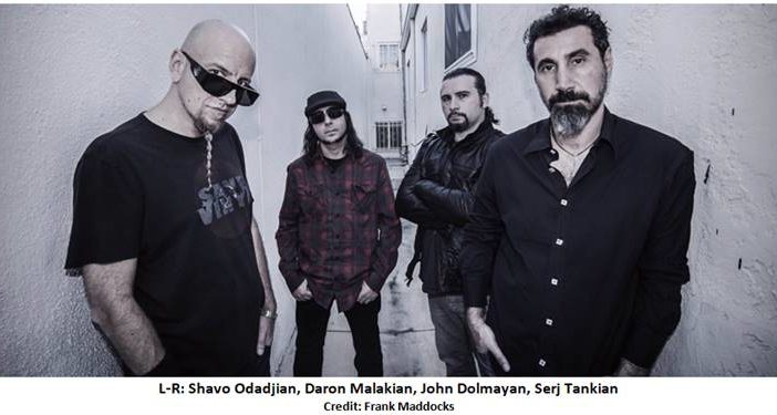 System of a Down Group Shot photo by Frank Maddocks