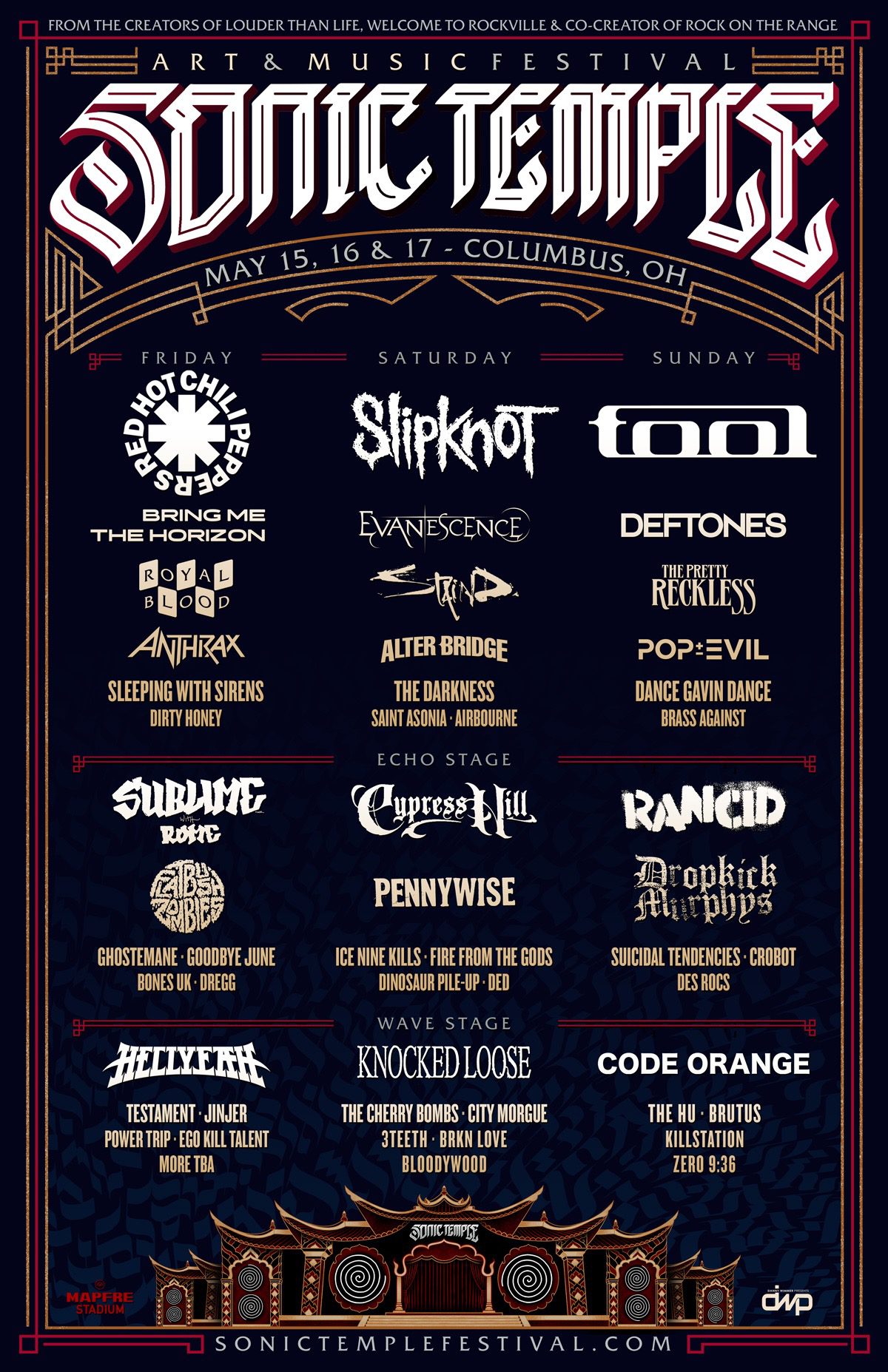 Lineup Update Sonic Temple Festival Soundlink Magazine