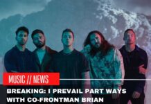 I Prevail Announce Departure of Co-Vocalist Brian Burkheiser, Promise New Music and Continued Shows