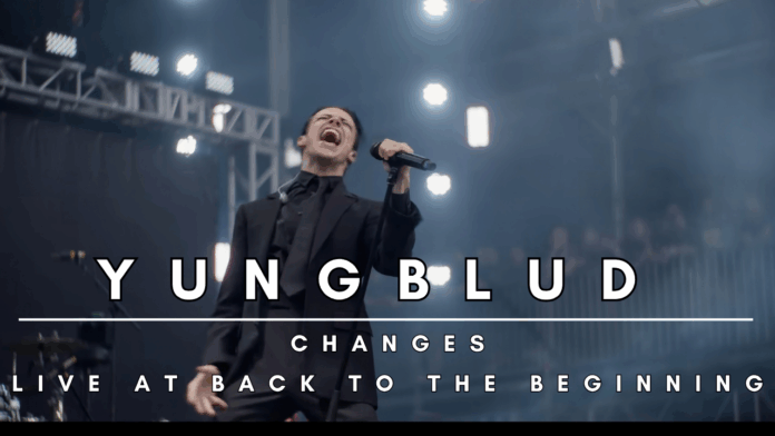 Yungblud performing at Back to the beginning