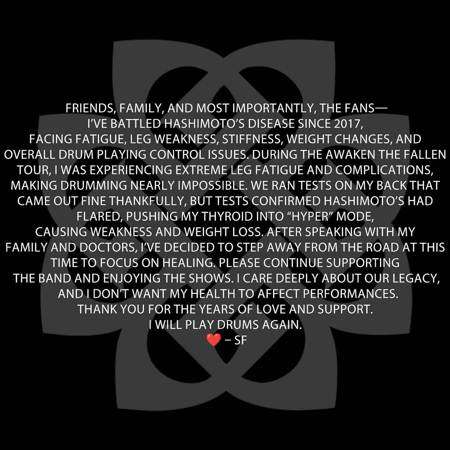 Breaking Benjamin Drummer Shaun Foist Steps Away From Touring to Focus on Health