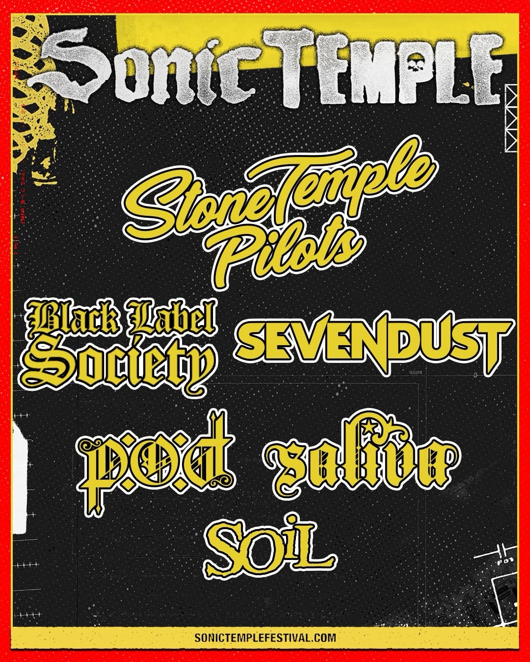 Sonic Temple 2026 Announces First Wave of Lineup with Stone Temple Pilots, Black Label Society, Sevendust & More